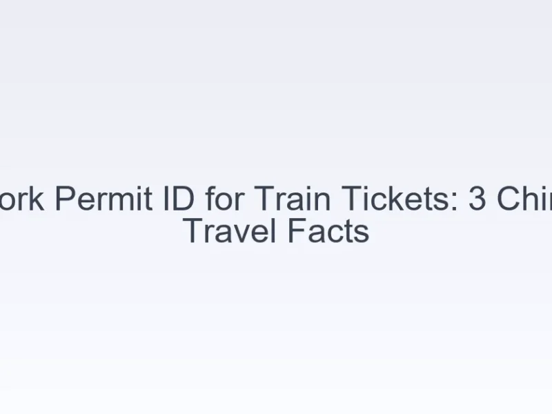 work permit ID train tickets China