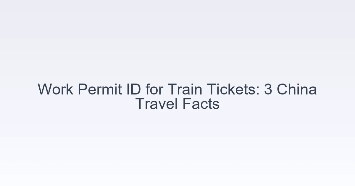 work permit ID train tickets China