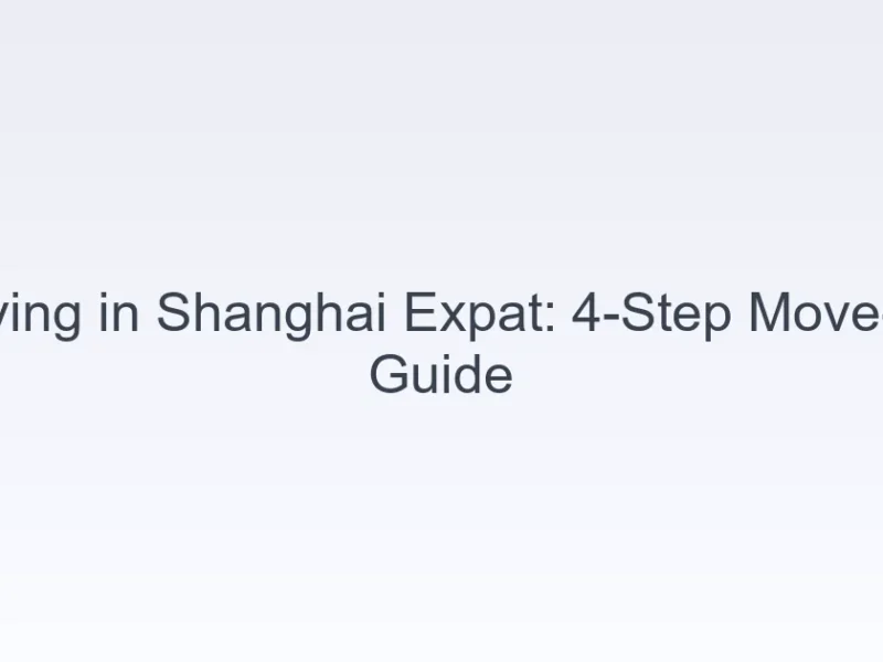 living in Shanghai expat move