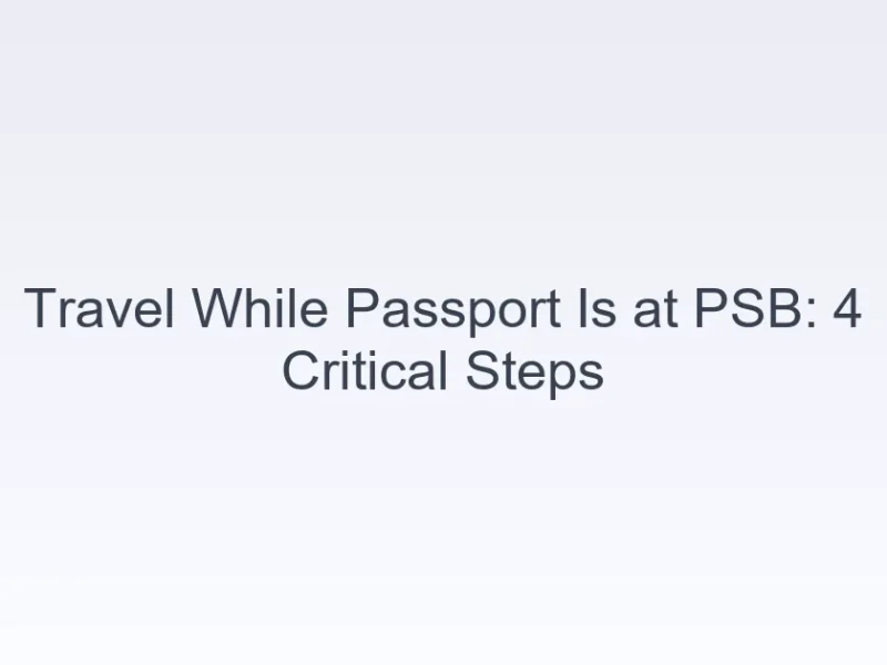 travel while passport at PSB