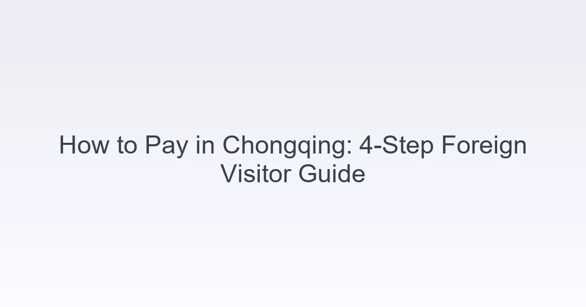 How to pay in Chongqing