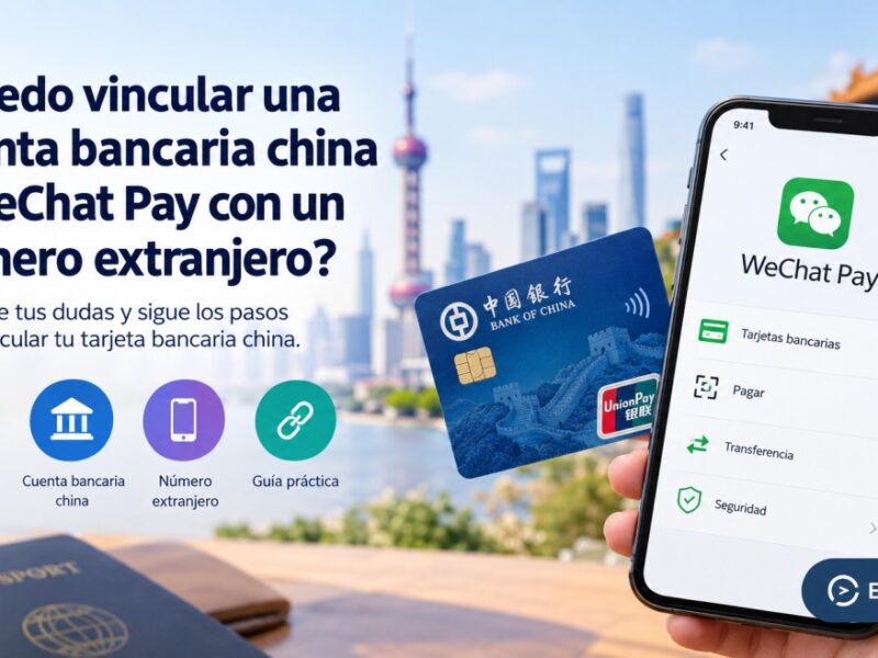 ¿Puedo vincular una cuenta bancaria china a WeChat Pay con un número extranjero?