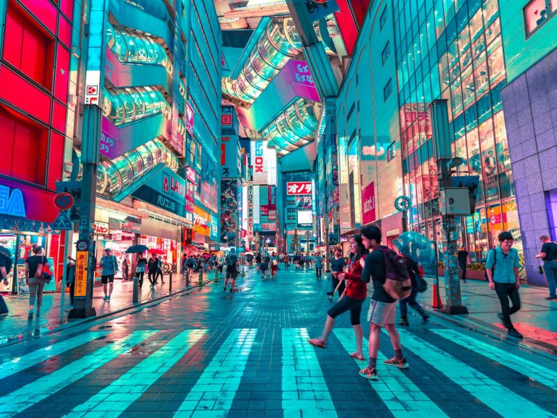 Ciudad nocturna asia